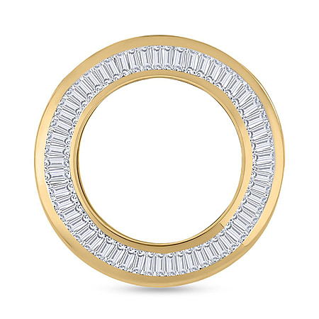 18K Yellow Gold Diamond (GH/SI) Circle Pendant 0.25 Ct