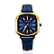 Gamages Of London Swiss Quartz Movement Water Resistant Ladies Viscountess Diamond Gold Navy Watch with Royal Blue Leather Bracelet