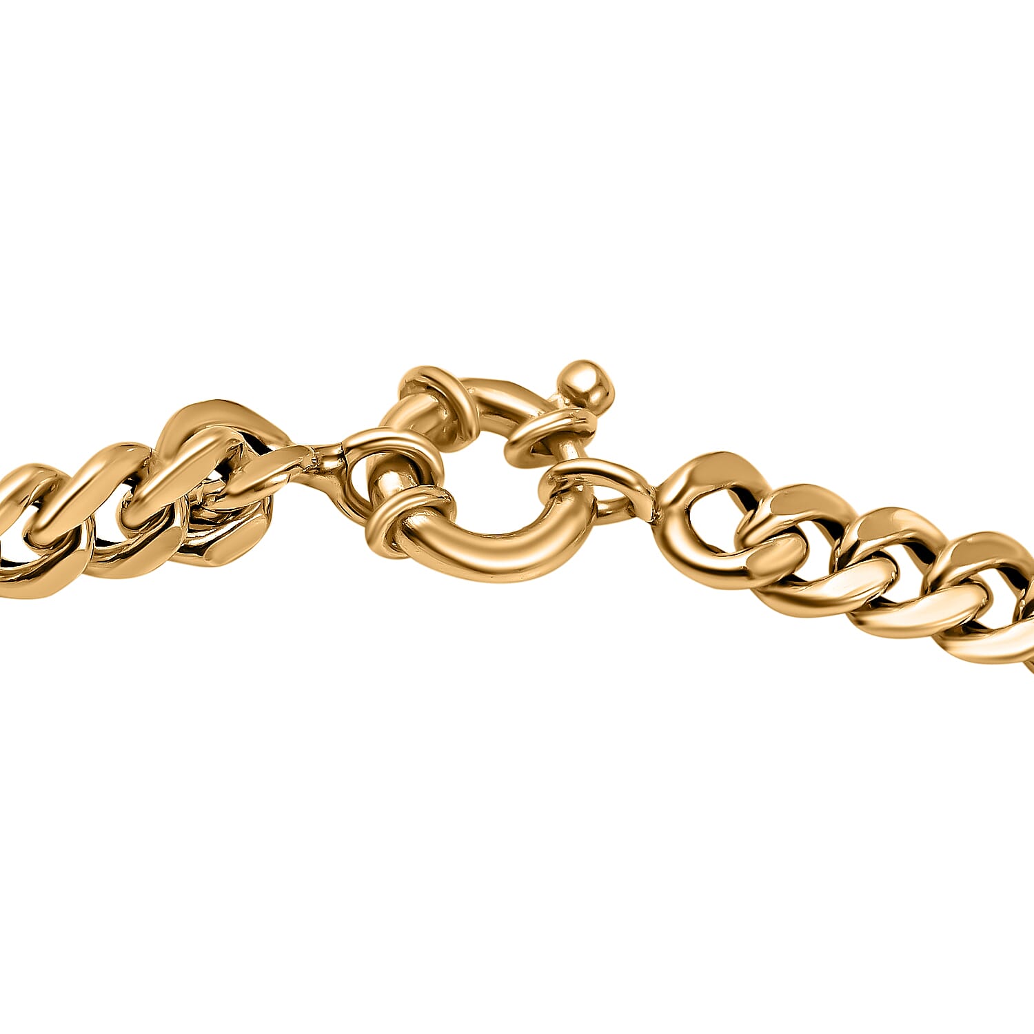 Italian Boutique Close Out  9K Yellow Gold Cuban Mirror Necklace with Senorita Clasp (Size - 20), Gold Wt 8.00 GM