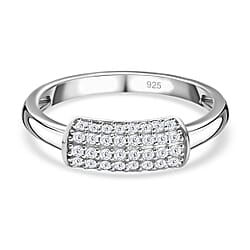 Diamond Ring in Sterling Silver