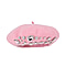 French Style Woollen Beret With Crystals - Pink