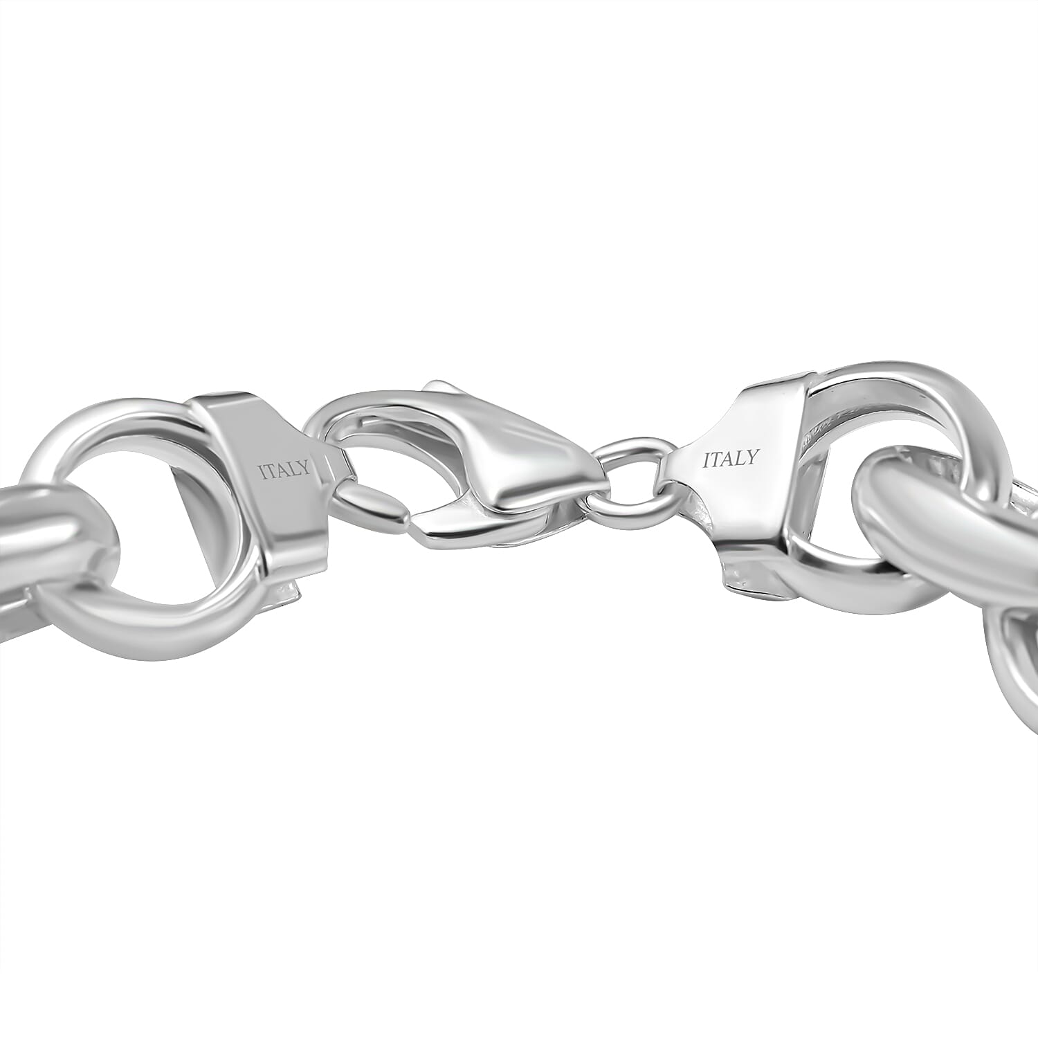 La Bella Italian Made Sterling Silver Belcher Bracelet (Size 7.5) with Lobster Clasp, Silver Wt. 26.80 Gms.