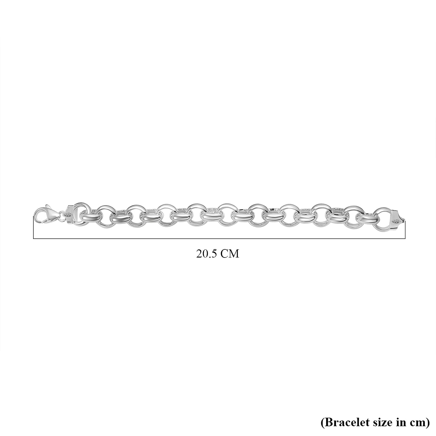 La Bella Italian Made Sterling Silver Belcher Bracelet (Size 7.5) with Lobster Clasp, Silver Wt. 26.80 Gms.