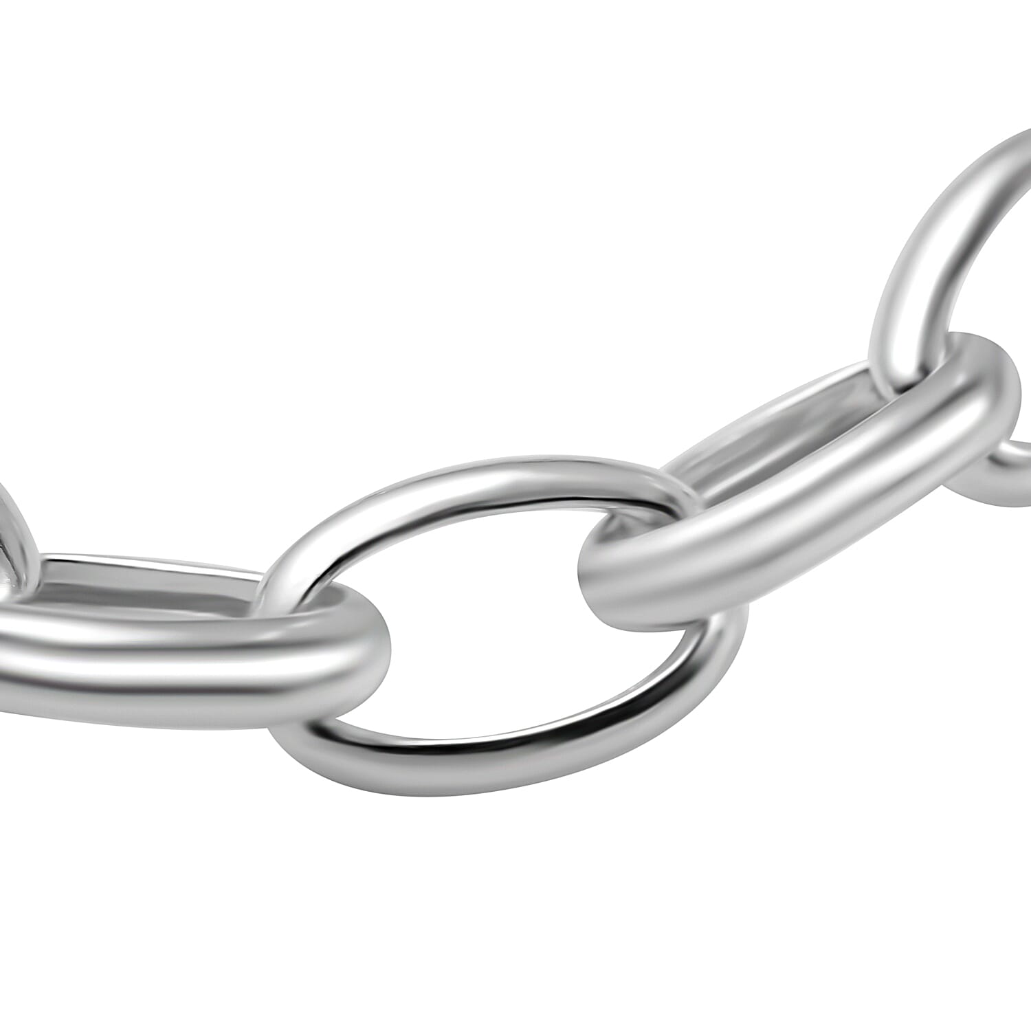 La Bella - Italian Made Sterling Silver Glossy Bracelet (Size 7.5), Silver Wt. 14.40 Gms.