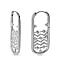 Diamond Drop Earrings in Platinum Overlay Sterling Silver 0.55 Ct