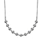 White Diamond  Fancy Necklace (Size - 18) in Platinum Overlay Sterling Silver 0.49 ct,  Silver Wt. 9 Gms  0.505  Ct.