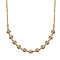 White Diamond  Fancy Necklace (Size - 18) in Vermeil YG Sterling Silver 0.49 ct,  Silver Wt. 9 Gms  0.505  Ct.