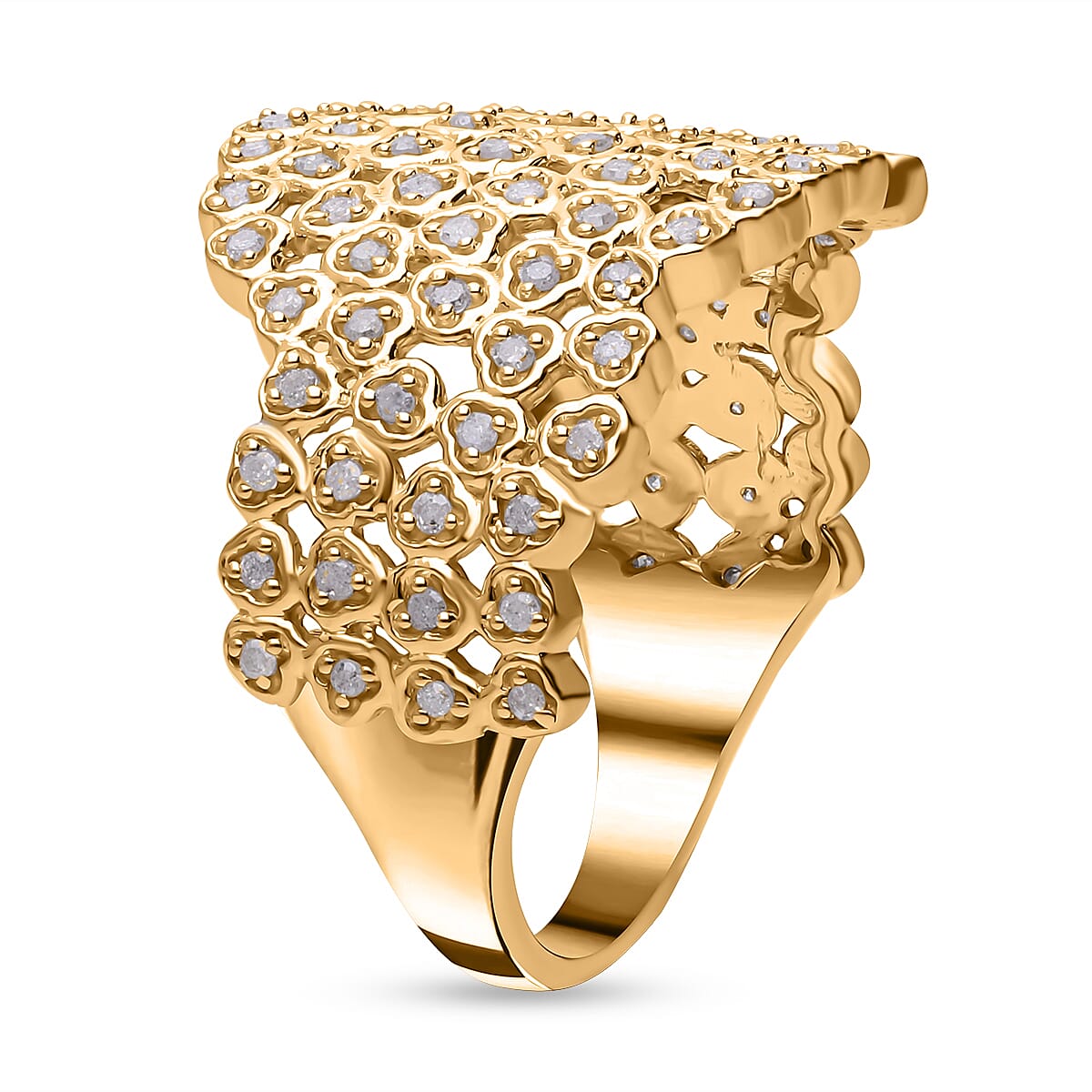 Diamond Ring in Sterling Silver