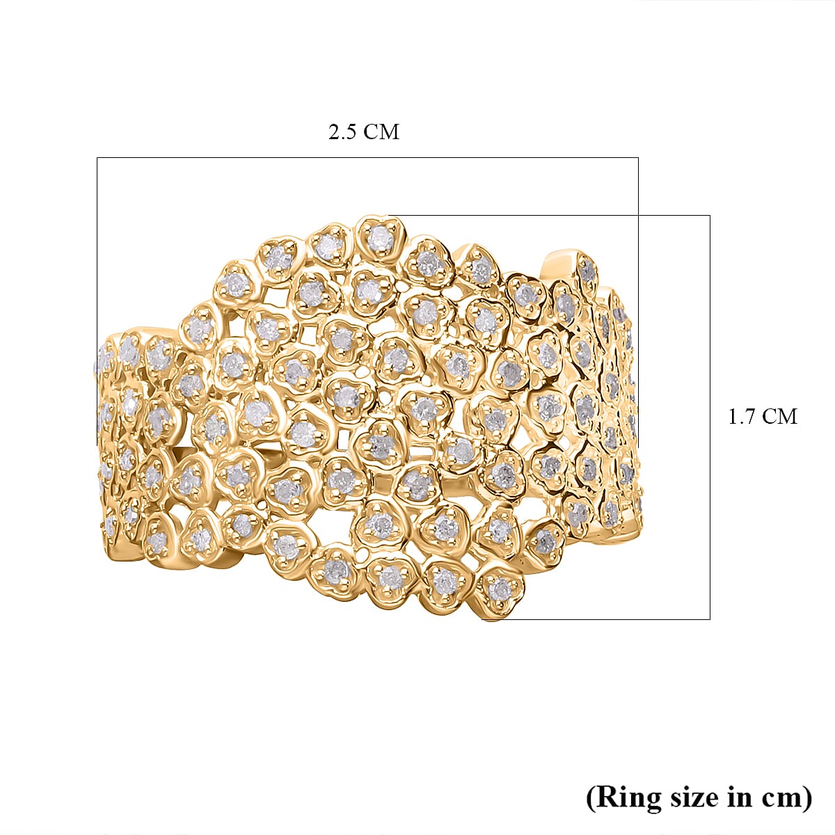 Diamond Ring in Sterling Silver