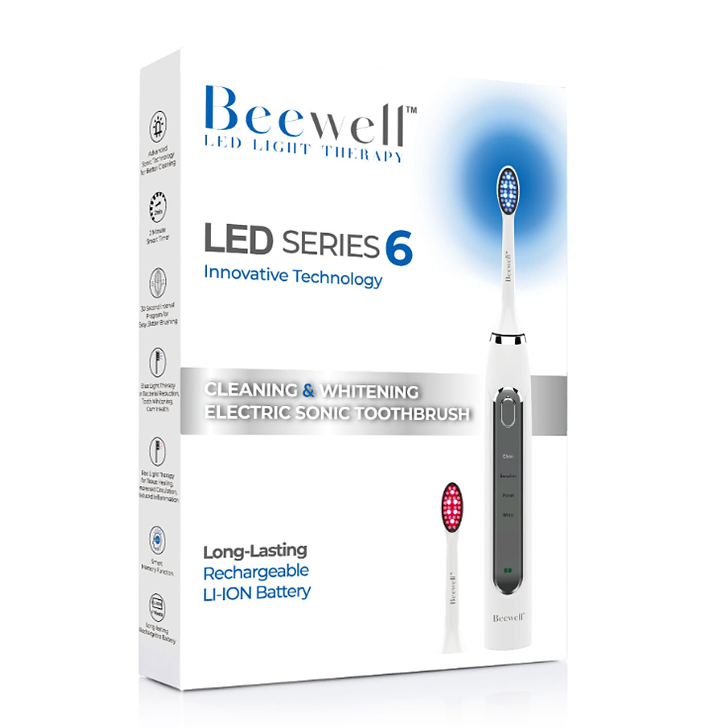 BeeWell Electric Sonic 4-in-1 Toothbrush with Blue and Red Light Therapy BeeWell Electric Sonic 4-in-1 Toothbrush with Blue and Red Light Therapy