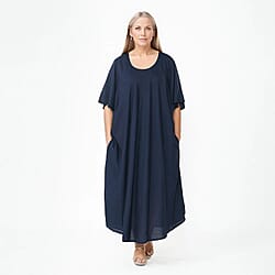 TAMSY Umbrella Style Round Neck Dress