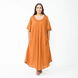 TAMSY Umbrella Style Round Neck Dress