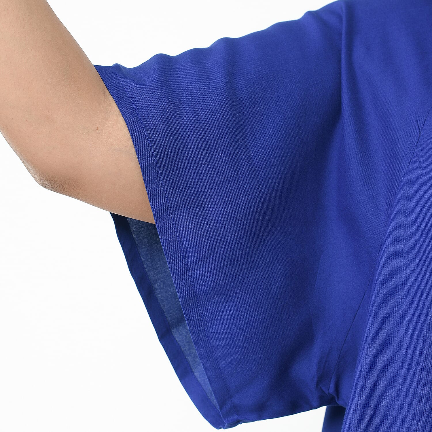 TAMSY Umbrella Style Round Neck Dress with Sleeve - Navy