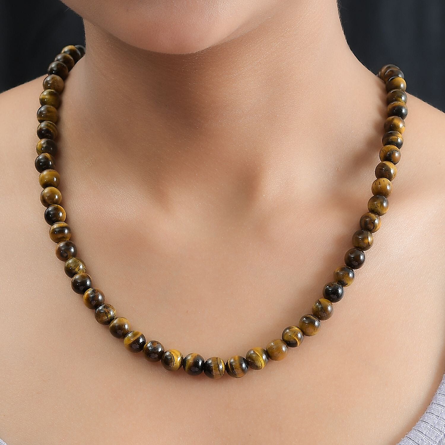 Silver tiger eye on sale necklace