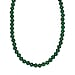 Verde Onyx Beads Necklace (Size - 20) in Rhodium Overlay Sterling Silver