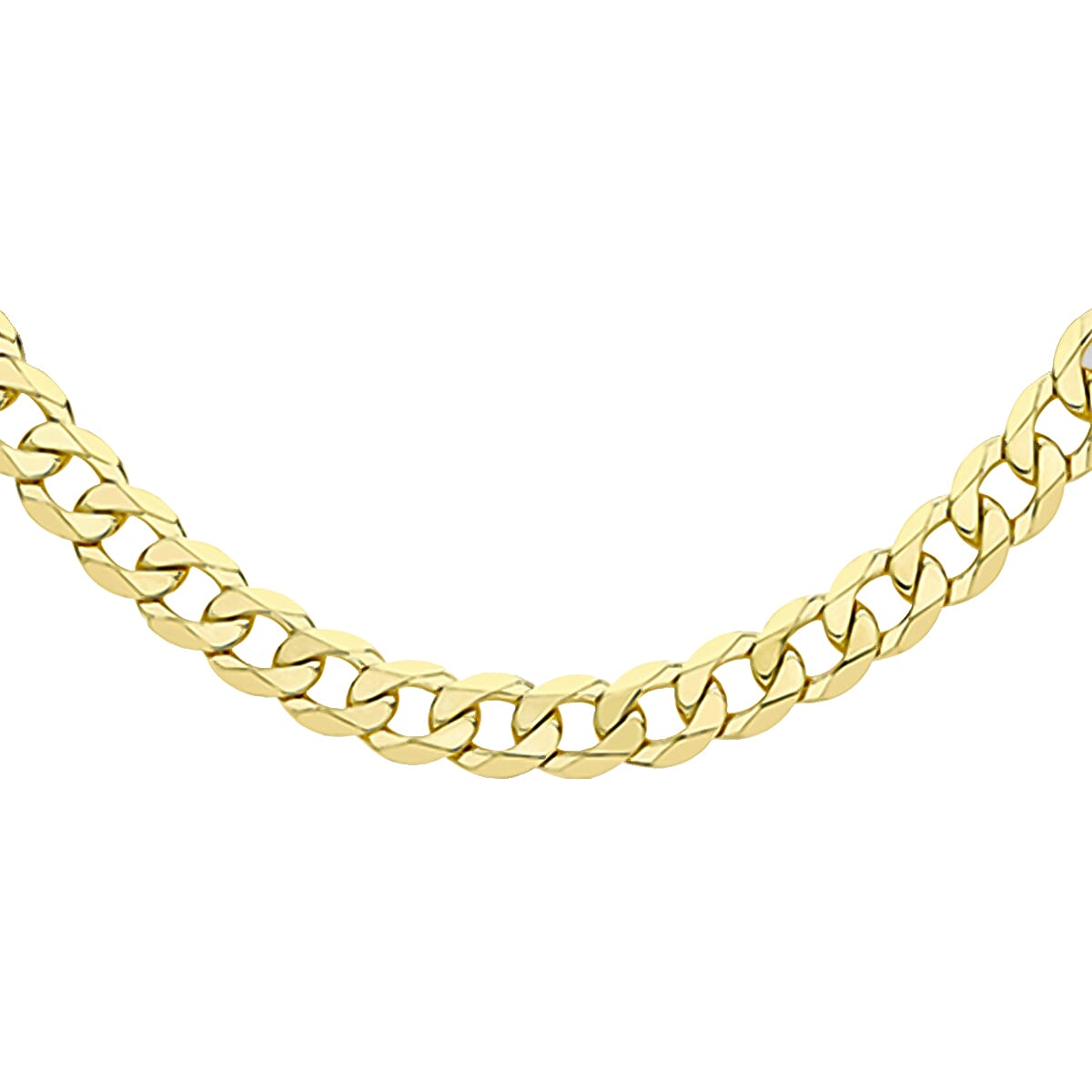Hatton Garden Closeout- 9K Yellow Solid Curb Necklace (Size - 22), Gold Wt. 37.05