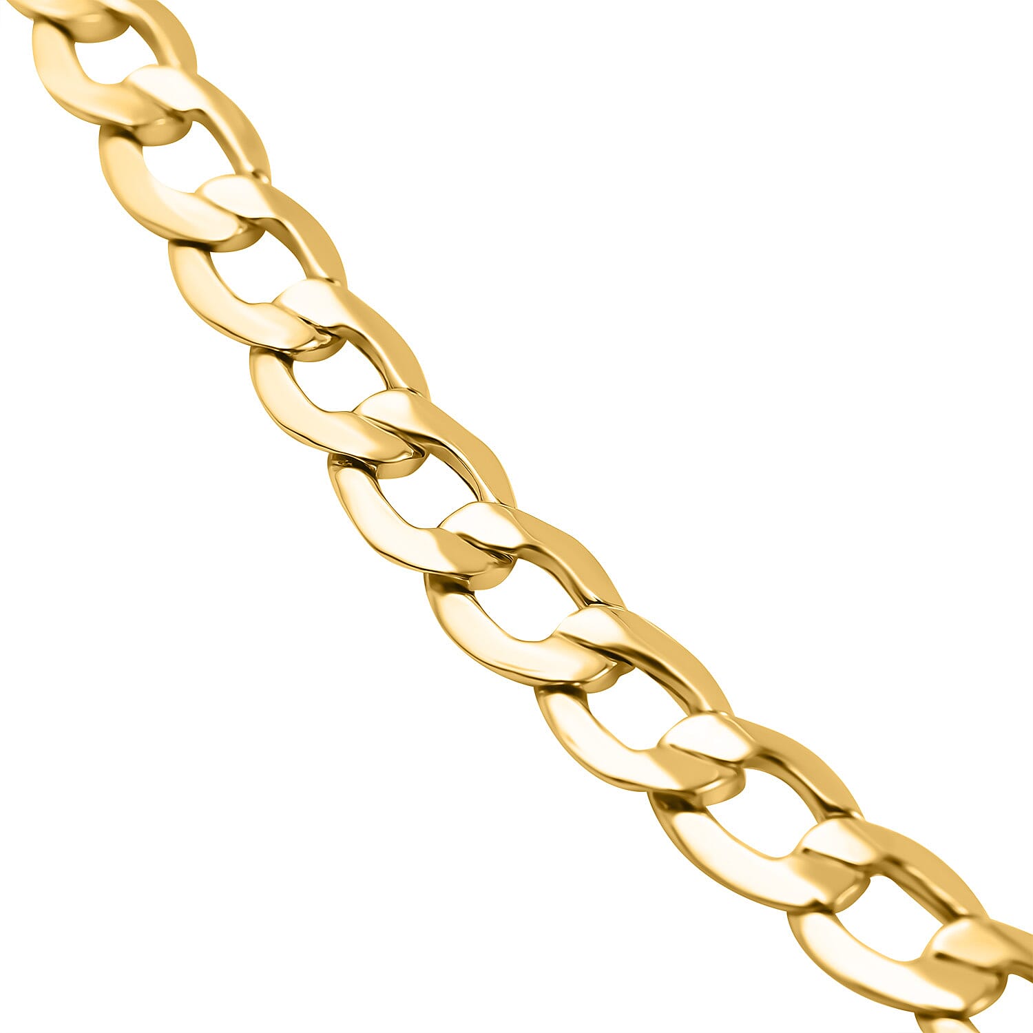 Vicenza One Time Closeout - 9K Yellow Gold Curb Necklace (Size - 24), Gold Wt. 8.40 Gms