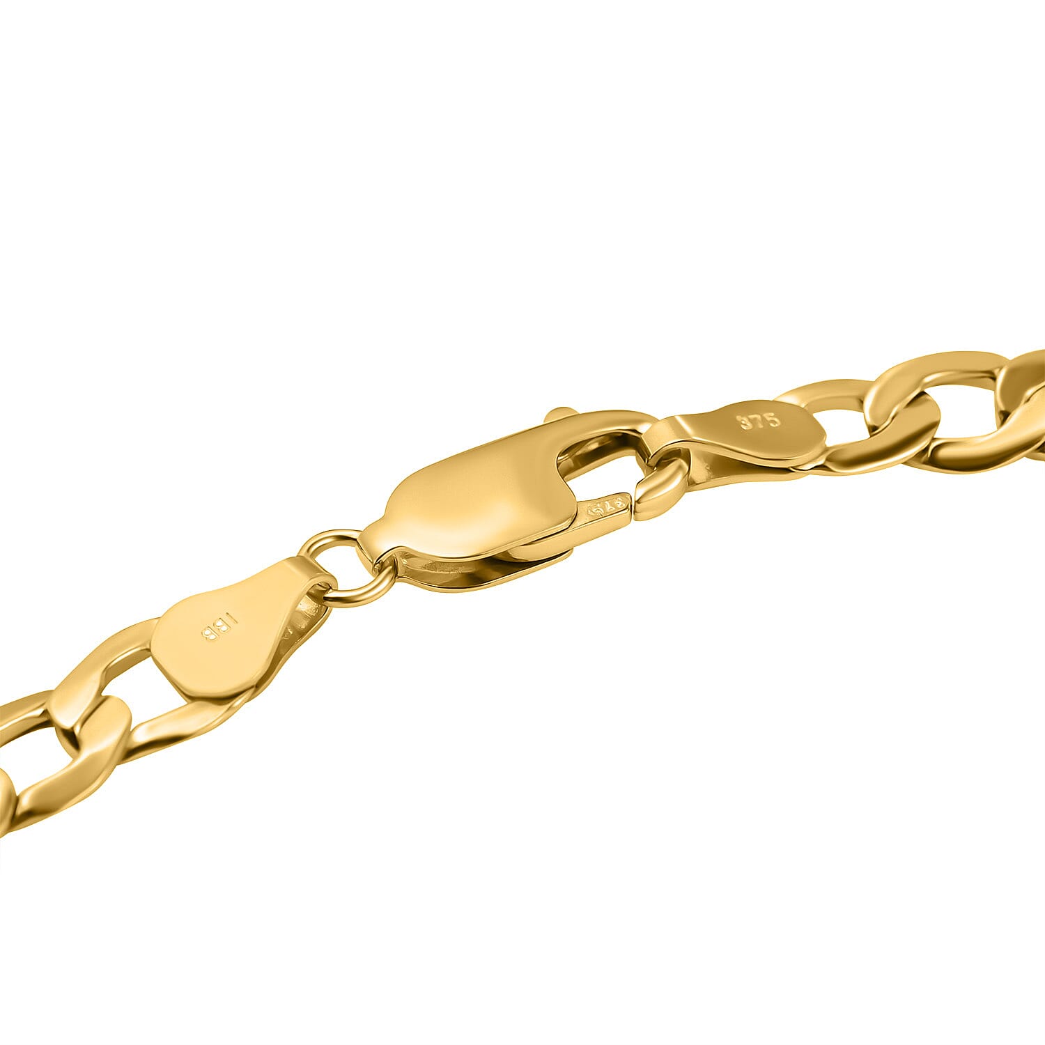 Vicenza One Time Closeout - 9K Yellow Gold Curb Necklace (Size - 24), Gold Wt. 8.40 Gms