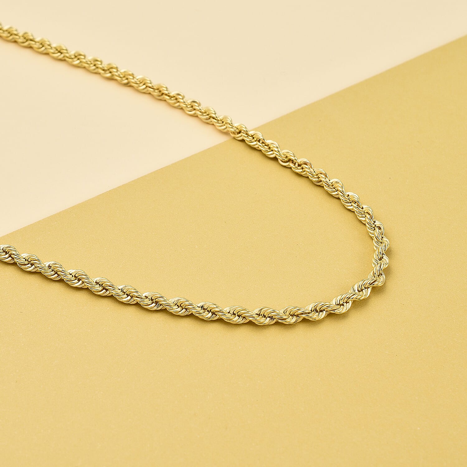 Italian Made Closeout Deal - 9K Yellow Gold Rope Chain (Size - 20), Gold Wt. 4.40 Gms