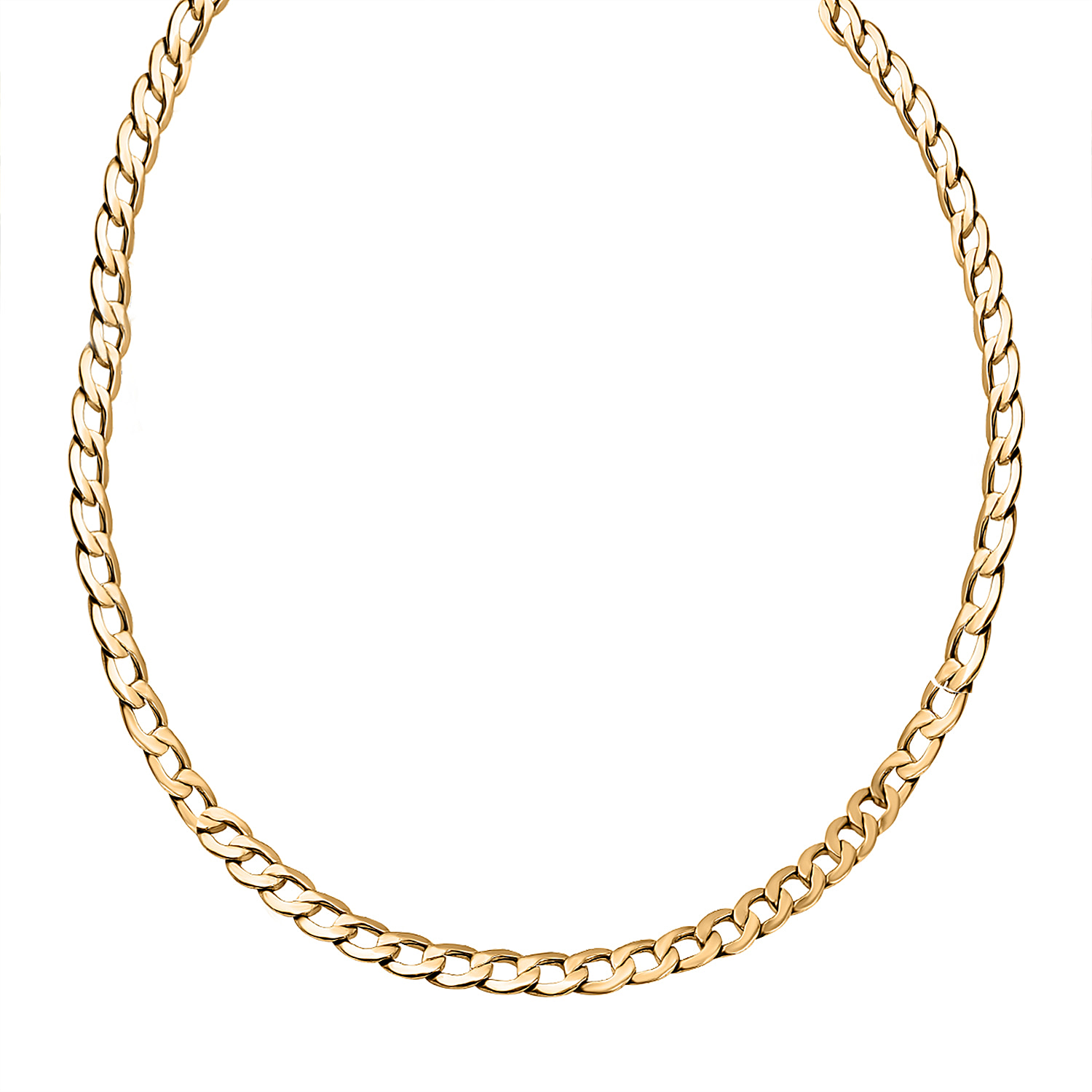 Italian Made Close Out - 9K Yellow Gold Curb Necklace (Size - 20), Gold Wt. 6.70 Gms