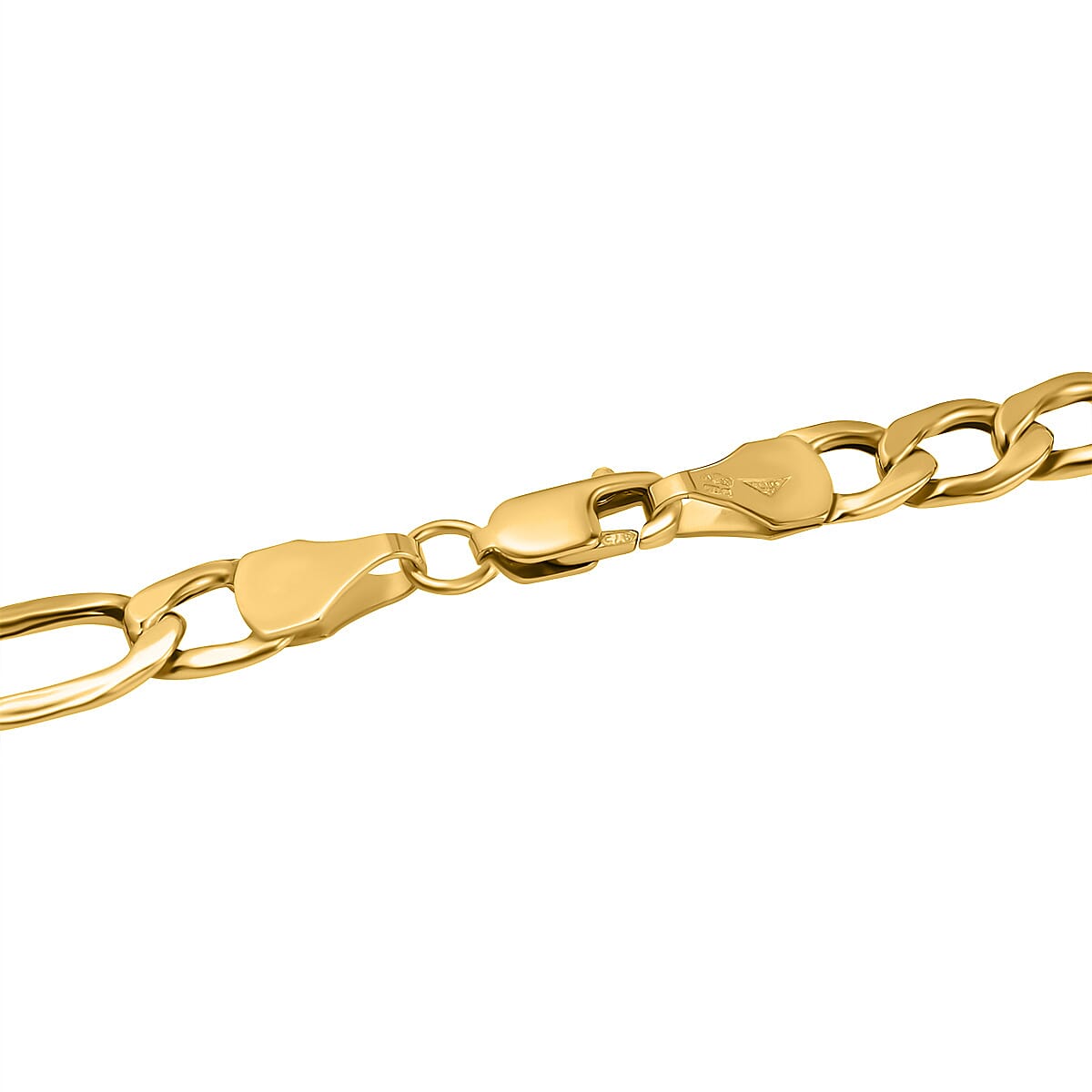 Italian Made Close Out- 9K Yellow Gold Diamond Cut Figaro Necklace (Size - 24), Gold Wt. 6.40 Gms