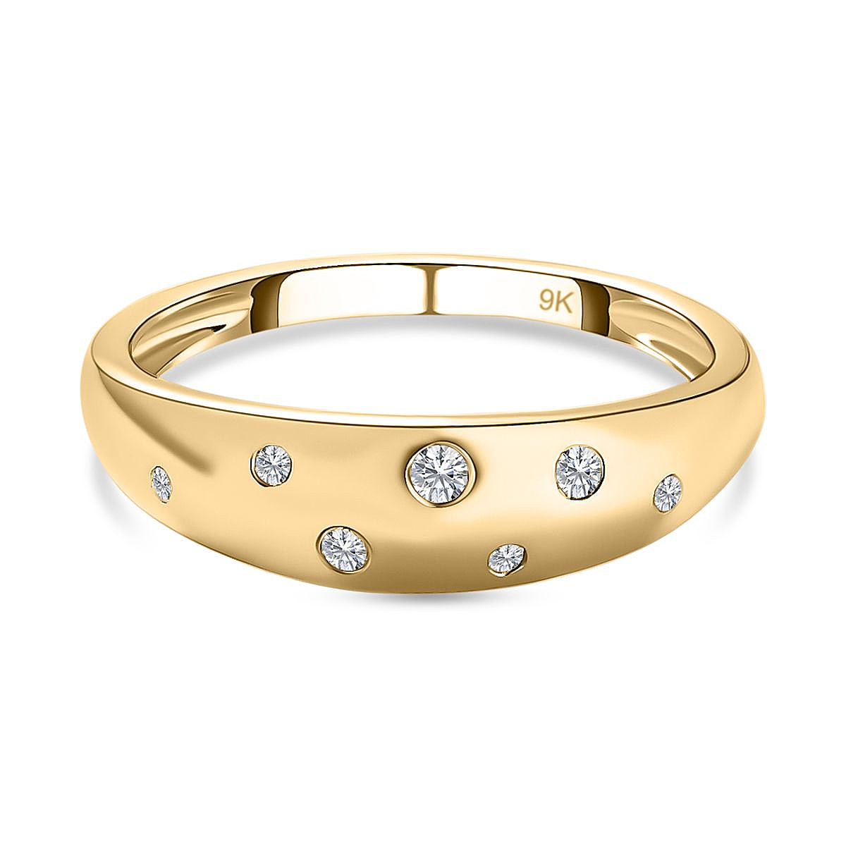 9K Yellow Gold Diamond Constellation Ring