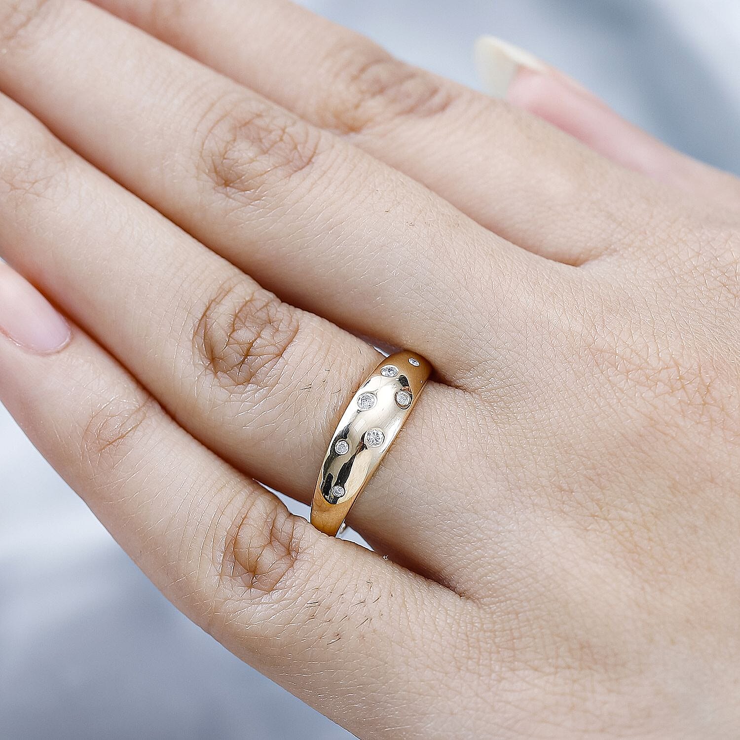 9K Yellow Gold Diamond Constellation Ring