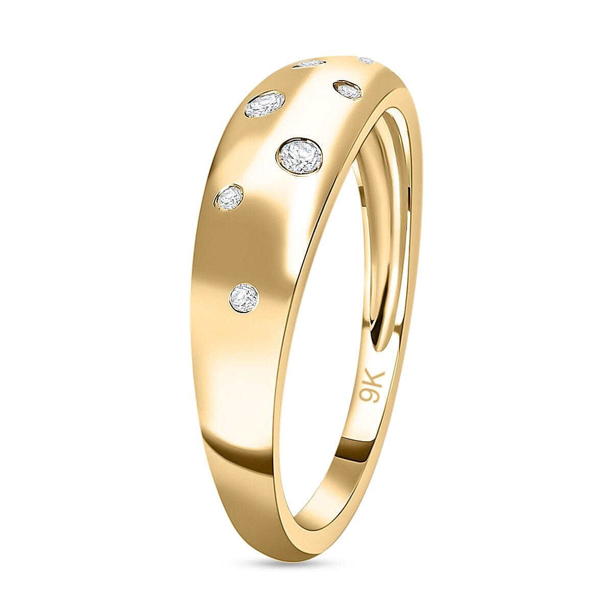 9K Yellow Gold Diamond Constellation Ring