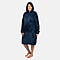 Luxurious Super Soft Sherpa Blanket Hoodie (Over Sized) - Navy Blue
