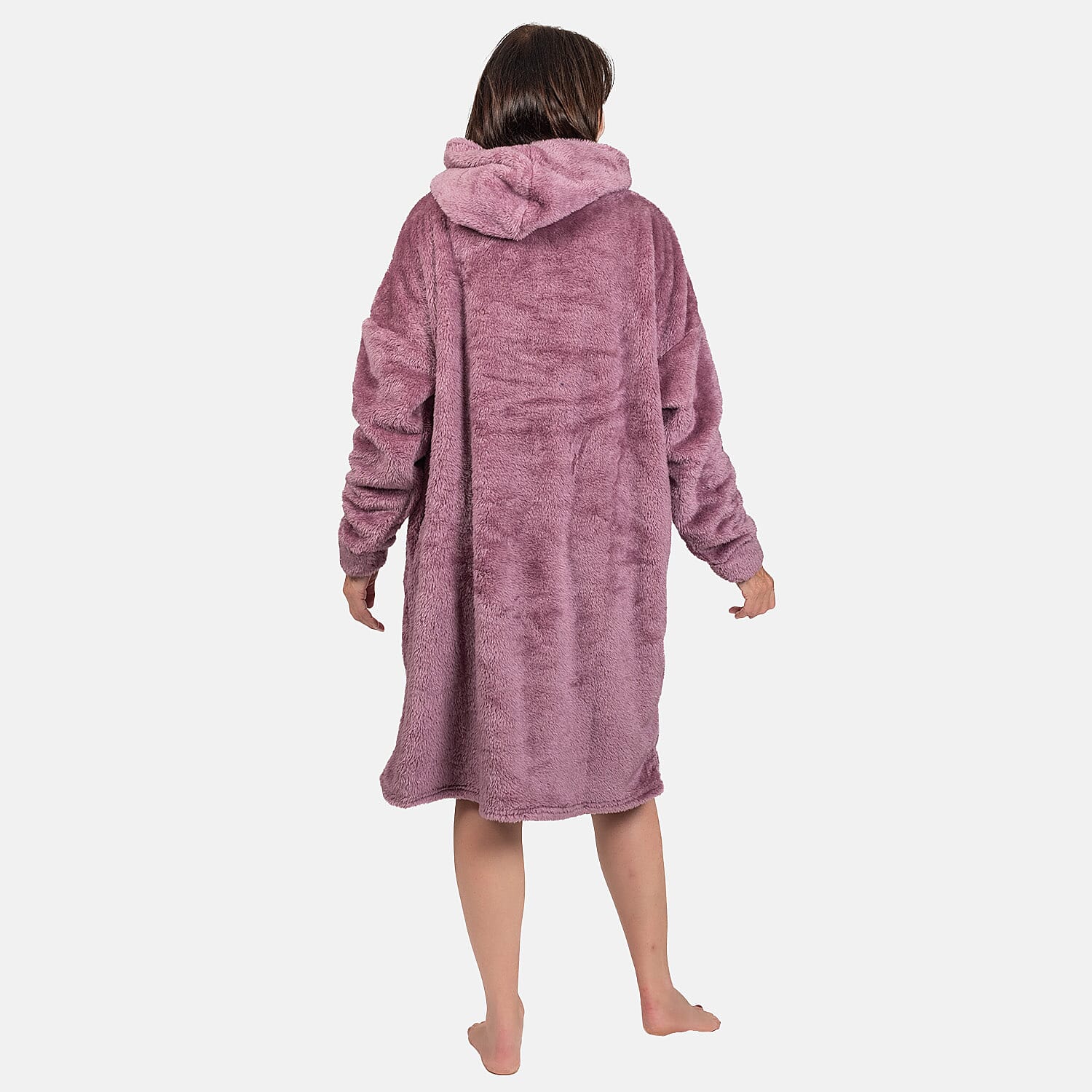 Luxurious Super Soft Sherpa Blanket Hoodie (Over Sized) - Coral Pink
