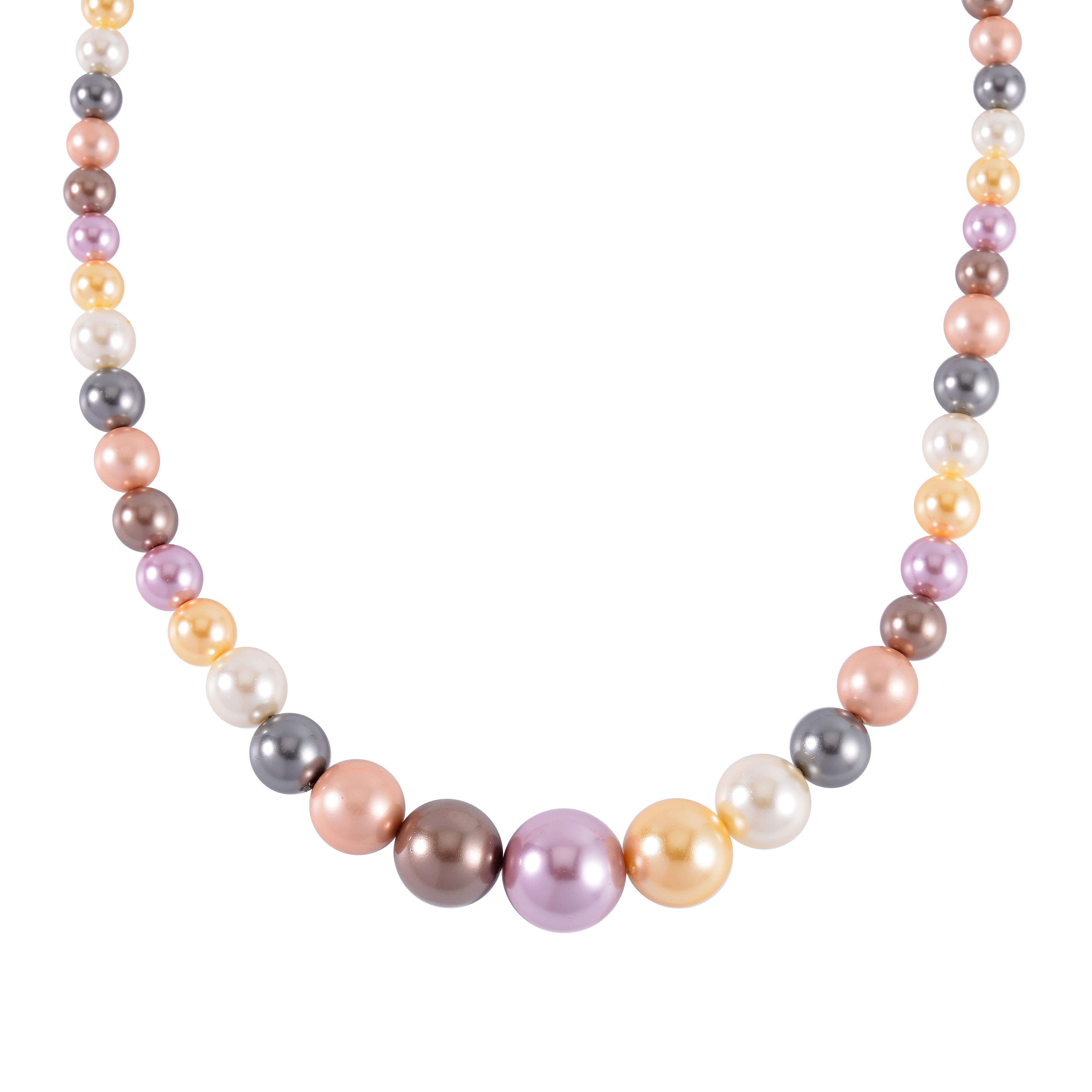 Multi Colour Shell Pearl Necklace (Size - 20) with Magnetic Lock