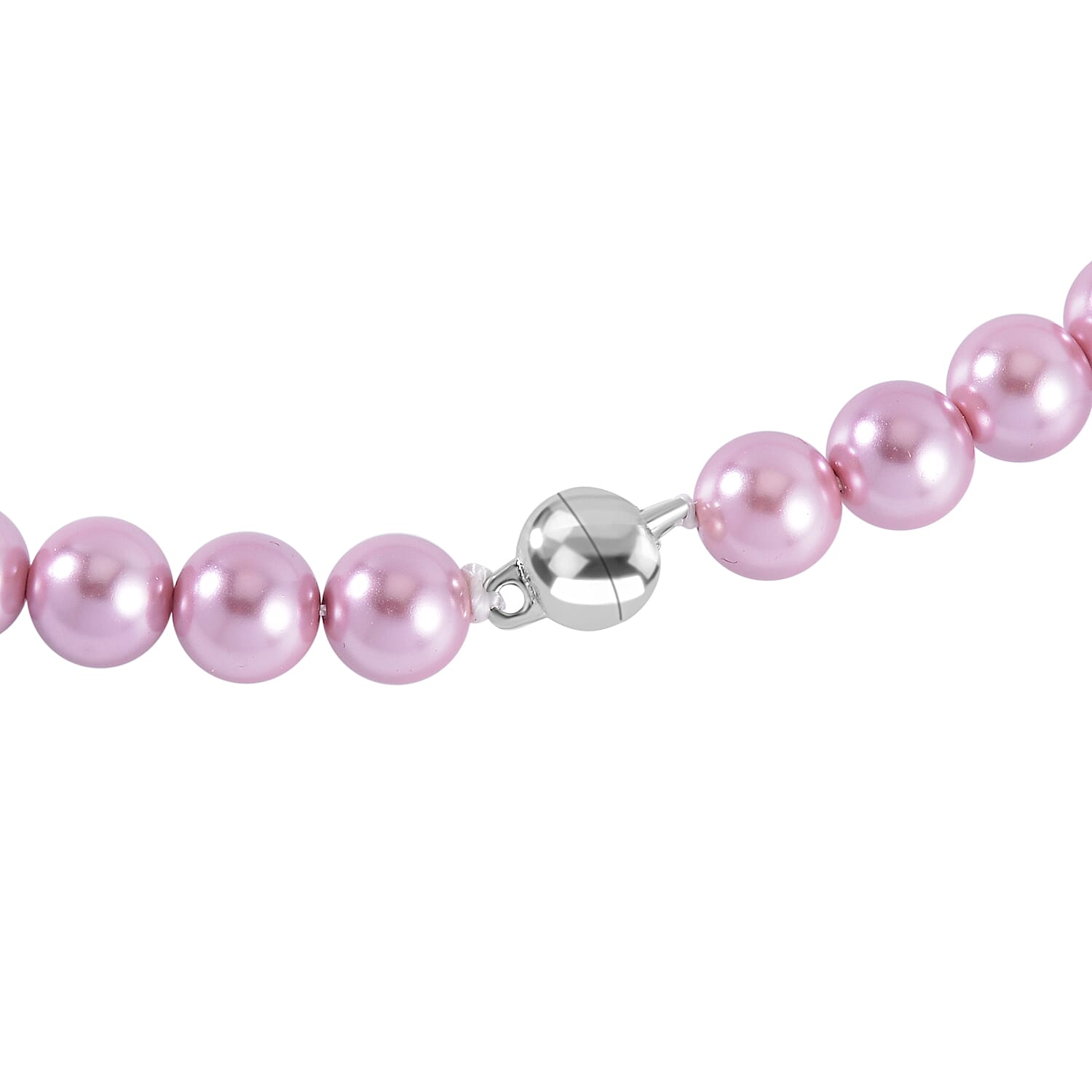 DOD- Lavender Shell Pearl Necklace (Size - 20) with Magnetic Lock