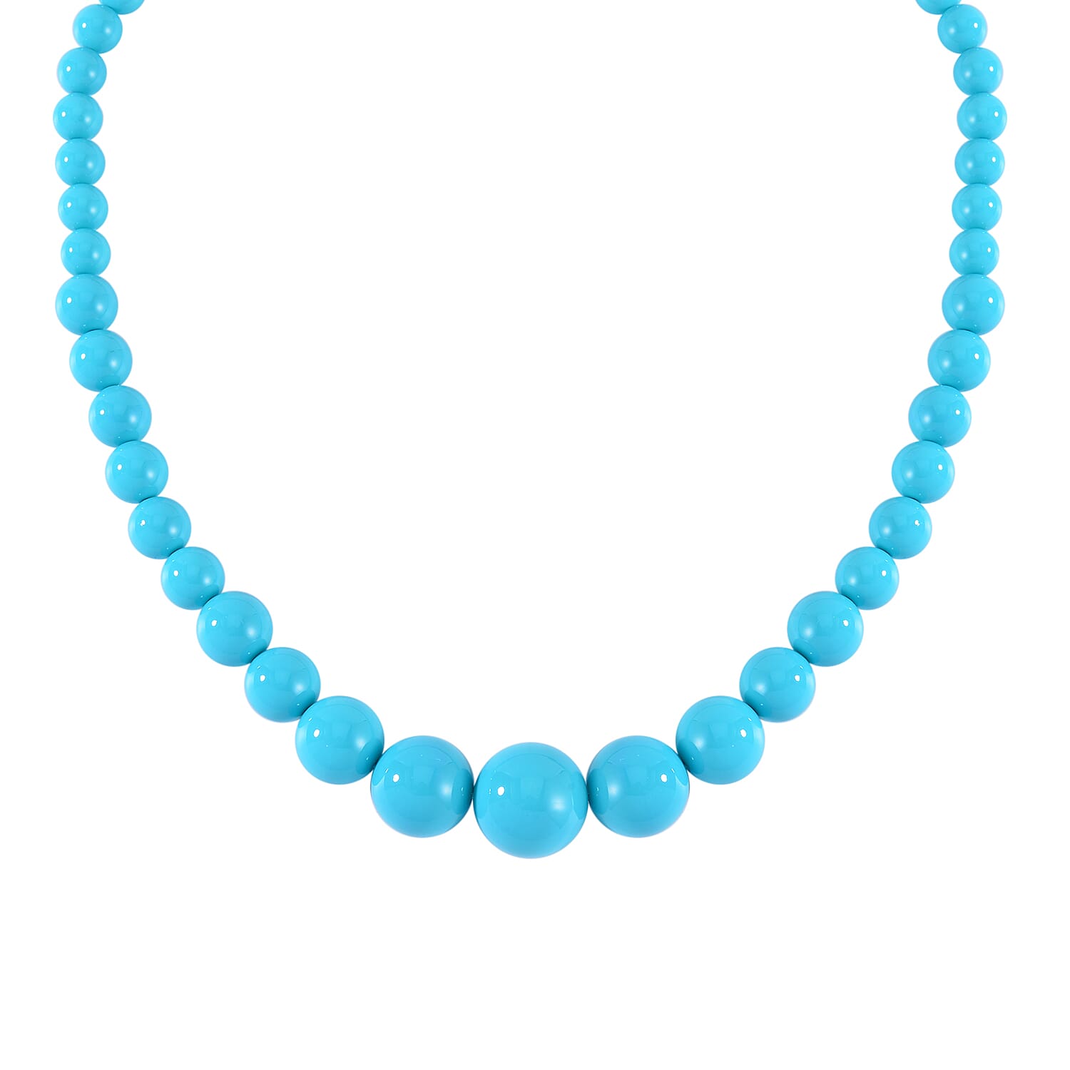 DOD- Turquoise Shell Pearl Necklace (Size - 20) with Magnetic Lock