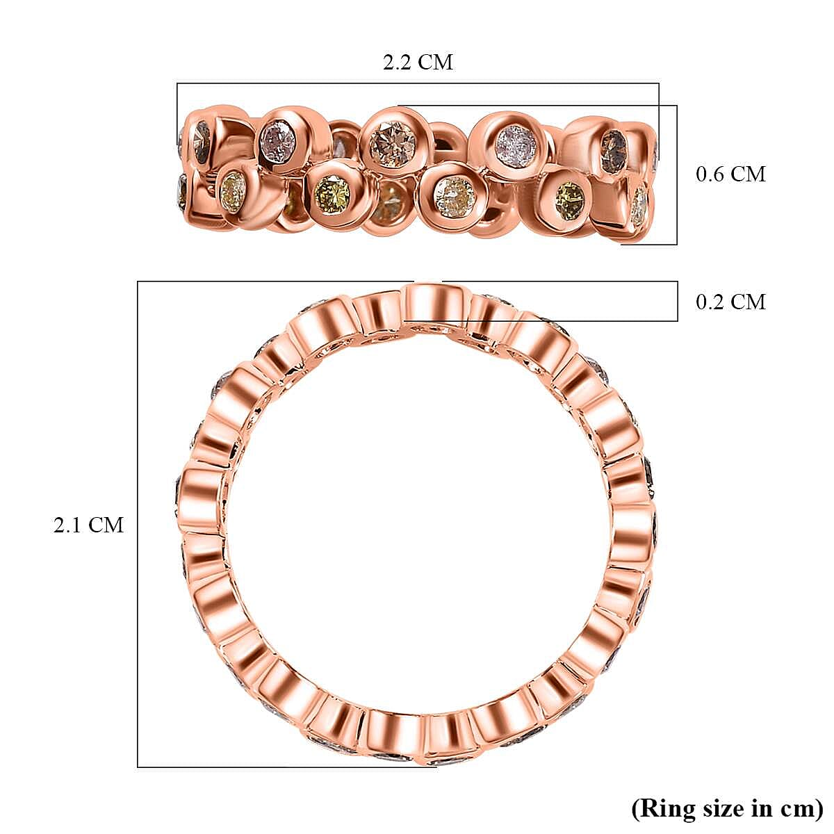 14K Rose Gold SGL Certified Pink, Champagne, Natural Yellow & Green Diamond Ring 1.00 Ct. 14K Rose Gold SGL Certified Pink, Champagne, Natural Yellow & Green Diamond Ring 1.00 Ct.