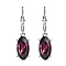 Montana Finest Austrian Crystal Dangle Solitaire Earrings in Platinum Overlay Sterling Silver