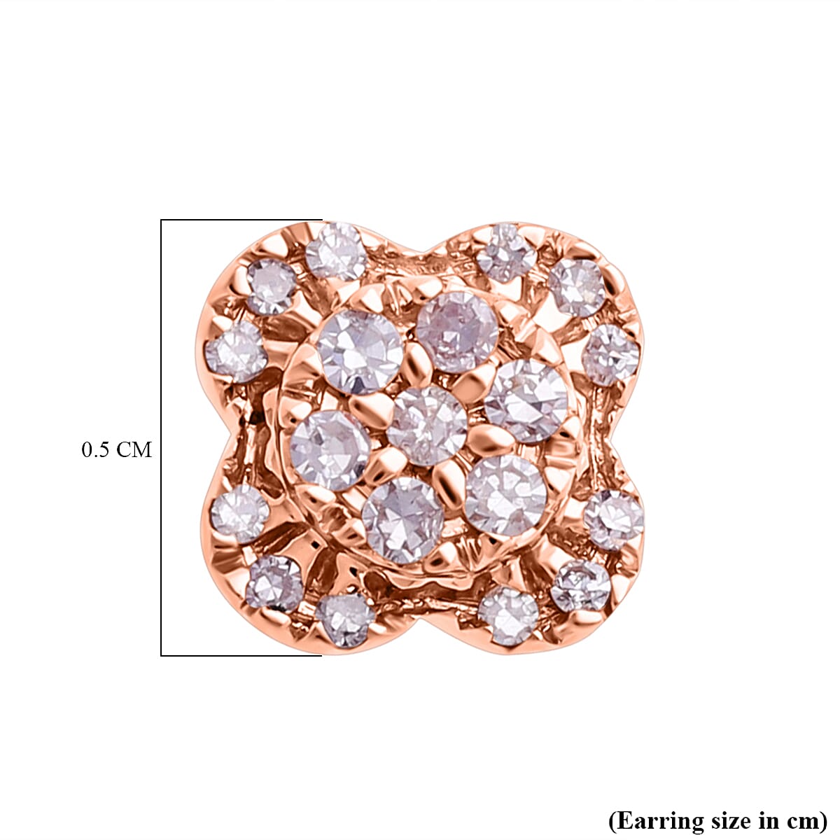 Most Affordable Pink Diamond Deal 2024 - 9K Rose Gold Pink Diamond Earring 0.25 ct