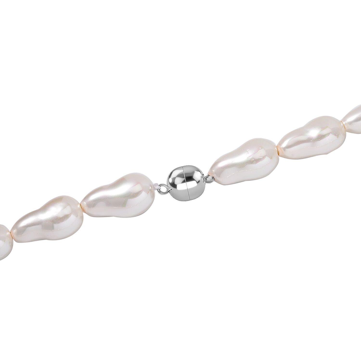 One Time Deal- Baroque Tahitian Color Shell Pearl Necklace with Magnetic Clasp (Size - 20)