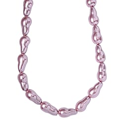 One Time Deal- Baroque White Shell Pearl Necklace with Magnetic Clasp (Size - 20)