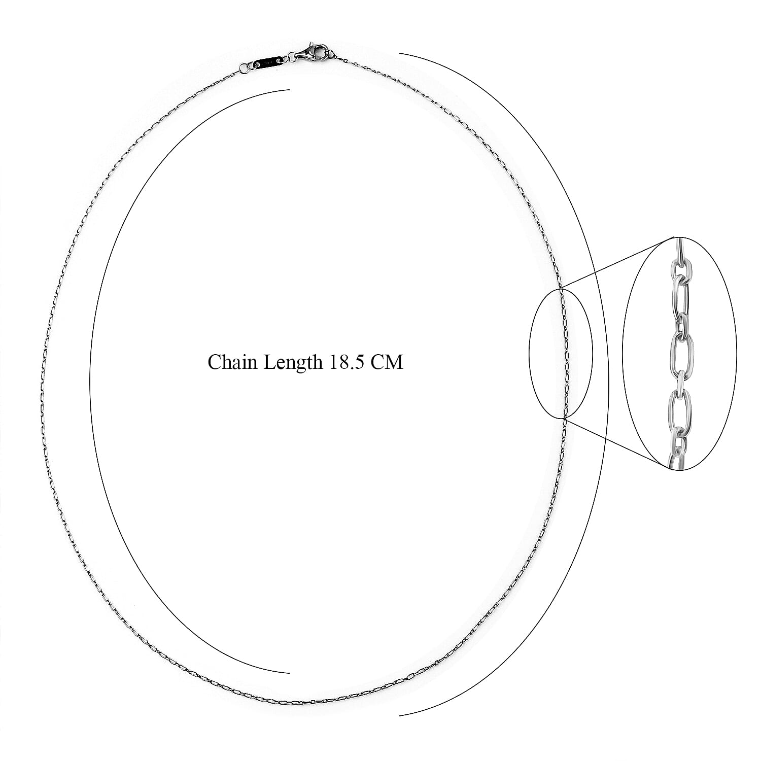 By Platinum Guild- 950 Platinum Necklace (Size - 20) Plt Wt 2.91 Grms