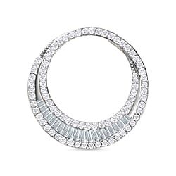 1 Ct Diamond Crescent Pendant in 9K Yellow Gold