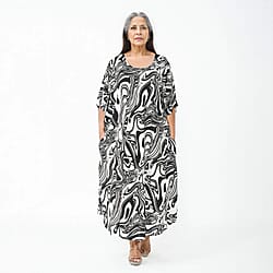 TAMSY Umbrella Style Round Neck Dress