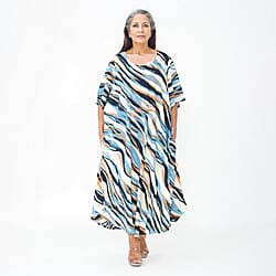 TAMSY Umbrella Style Round Neck Dress