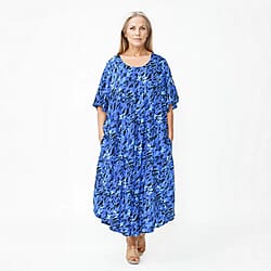 TAMSY Umbrella Style Round Neck Dress