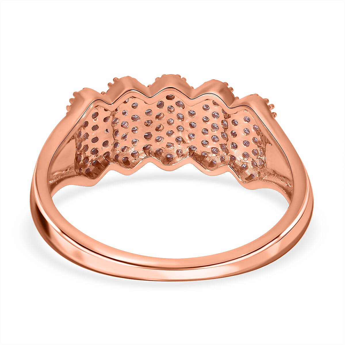 Designer Inspired- 9K Rose Gold Natural Pink Diamond Ring 0.50 Ct