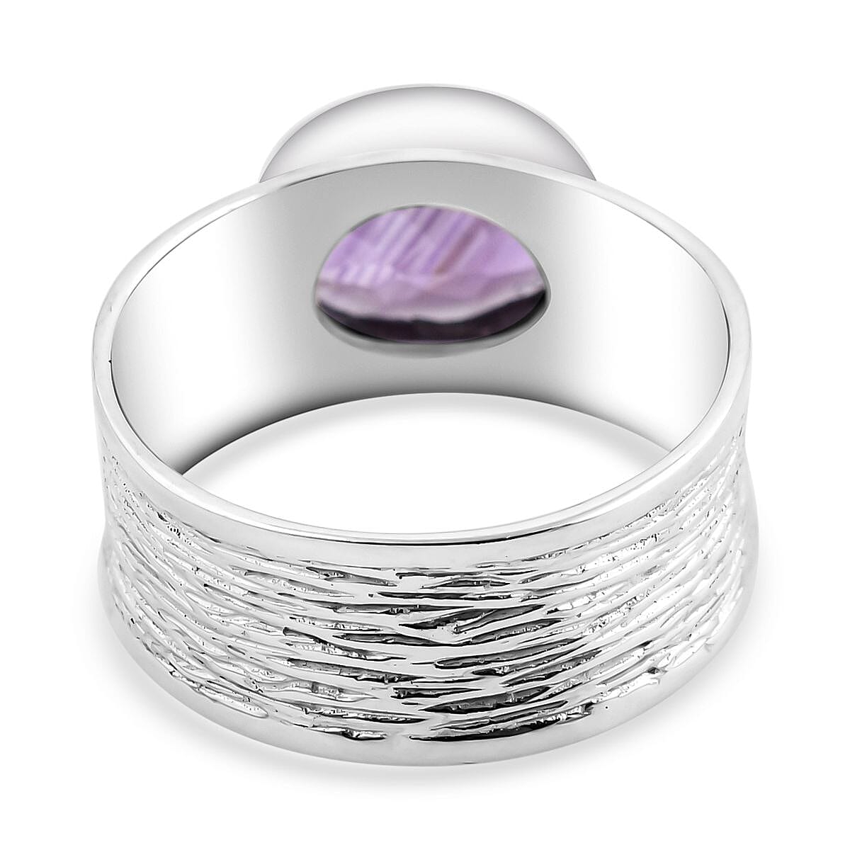 Royal Bali Collection - Amethyst Solitaire Ring in Sterling Silver 3.25 Ct