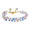 Fancy Faceted Crystal Bolo Bracelet- Mystic