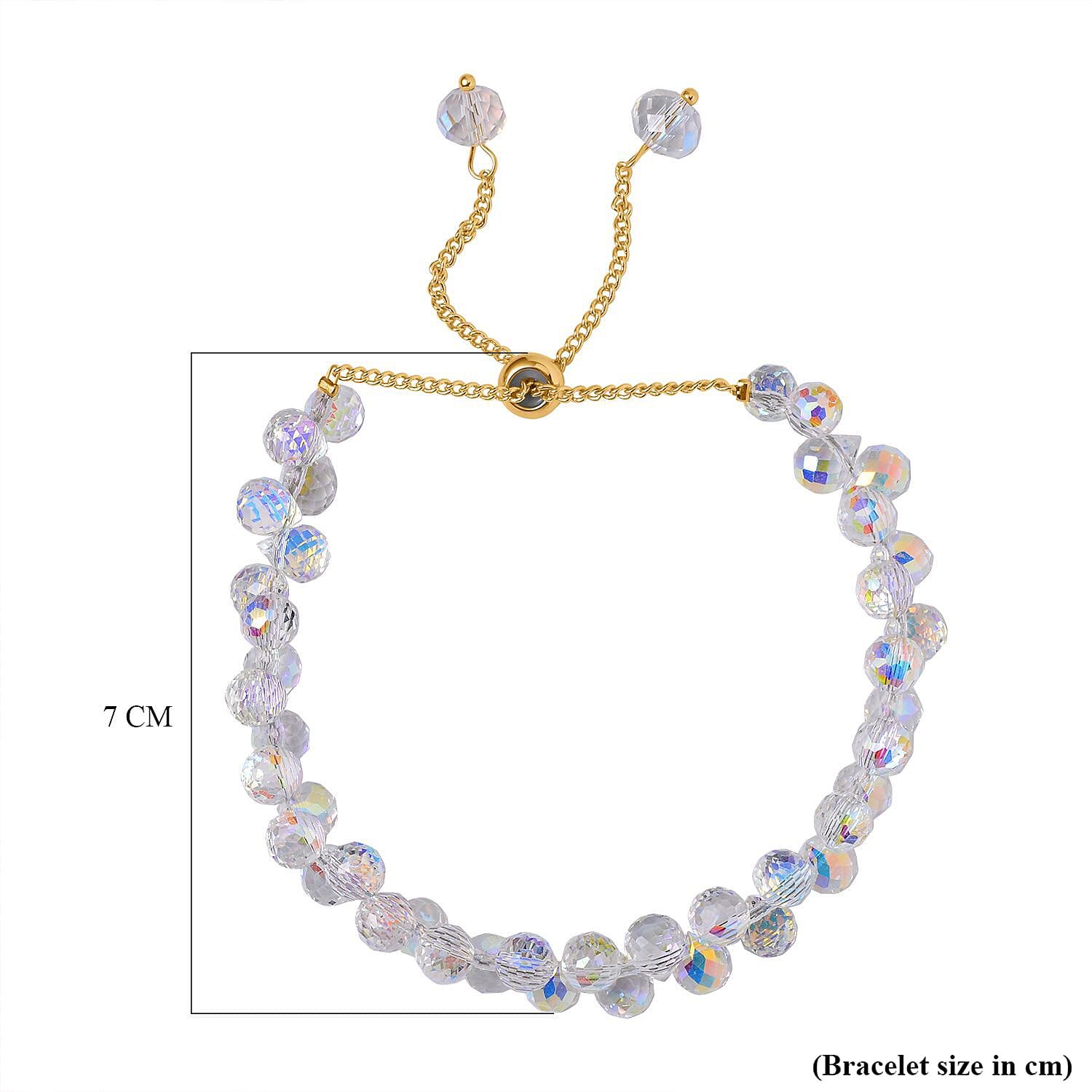 Simulated Mystic White Crystal Bracelet 0.01 ct 0.010 Ct. Simulated Mystic White Crystal Bracelet 0.01 ct 0.010 Ct.