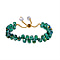 Fancy Faceted Crystal Bolo Bracelet- Green