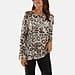 NOVA OF LONDON Leopard Pattern Knitted Jumper (One Size 8-18) - Stone