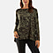 NOVA OF LONDON Leopard Pattern Knitted Jumper (One Size 8-18) - Khaki